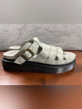 Dr. Martens Maxxy Slide Sage Leather Sandal Buckle Men Size 14 New No Box •HEAVY